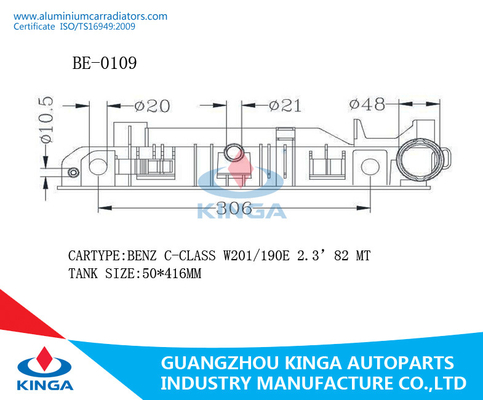 behälter-Reparatur-Mercedes-Sprinter 06 des Heizkörper-9065000302/0402/68013630AA Plastikan fournisseur