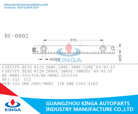 Benz W124/230E'84-93 AN Plastikbehälter-Heizkörper-Reparatur 124 500 2803/9003 fournisseur