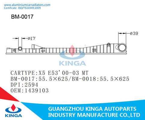 Wasserkasten-Reparatur M.Ü.-Getriebe-Heizkörper-Plastikbehälter BMWs X5 E53 00-03 fournisseur