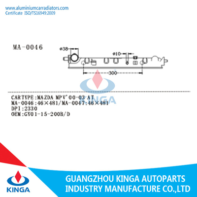 MAZDA MPV '00-03 an den Ersatz-Wasserkästen ließ GY01-15-200B/D 481mm fournisseur