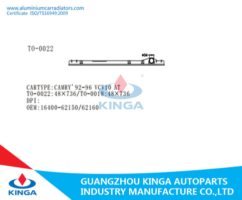 Spitzenbehälter TOYOTA CAMRY des Heizkörper-16400-62150/16400-62160 1992-1996 VCV10 fournisseur