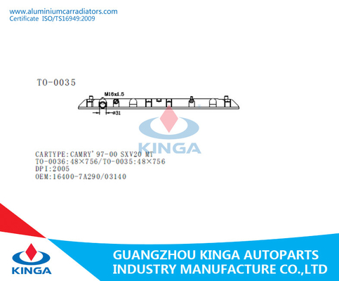 Ausgang-Heizkörper-Plastikbehälter für Toyota Camry'97 - 00 Sxv20 Mt wassergekühlt fournisseur