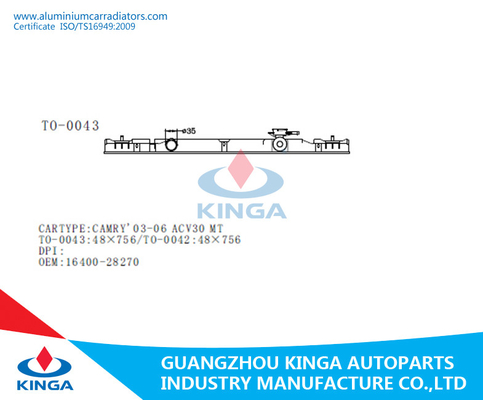 Toyota Camry 03-06 Acv30 am Plastikwasserkasten-Ersatz, Plastikbehälterheizkörper fournisseur