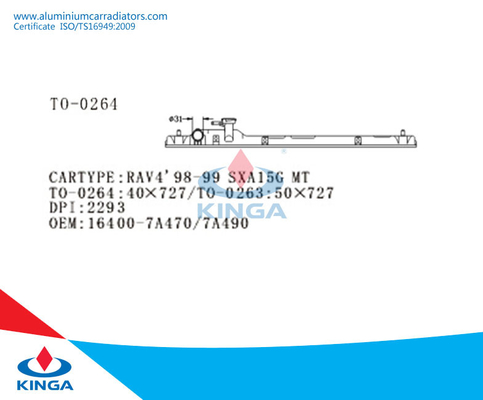 Toyota RAV4'98-99 SXA15G Auto-Wasserkasten M.Ü.s 16400-7A480/7A500 fournisseur