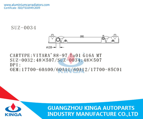 VITARA'88-97 TA01 G16A M.Ü.-Heizkörper-Plastikbehälter 17700-60A00/60A11/60A12 UNTERSEITE fournisseur
