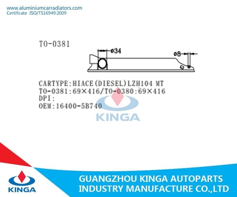 HIACE (Heizkörper-ließ Plastikbehälter-Reparatur Soem 16400-5B740 M.Ü.-DIESEL) LZH104 Behälter fournisseur