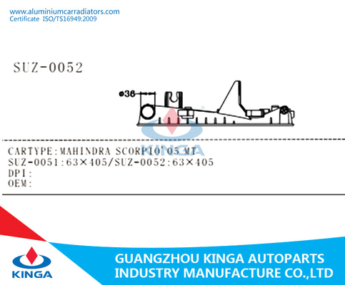 Selbstkühler-Heizkörper-Seiten-Behälter für 2005 MAHINDRA-SKORPION AR-1022 fournisseur